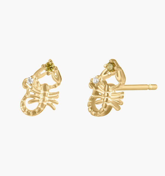 Scorpion Gold Stud Earrings – Crucible London